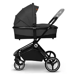 Універсальна коляска 2 в 1 Lionelo Mika Grey Graphite, темно-сіра (LO-MIKA 2IN1 GREY GRAPHITE) - мініатюра 4