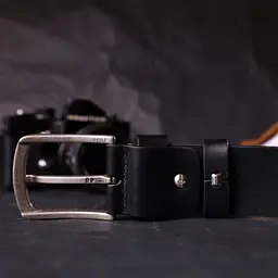 Відмінний ремінь під джинси з натуральної шкіри Grande Pelle 11692 чорний 120 см - мініатюра 9