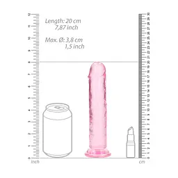Фалоімітатор - Realrock Dildo 7'' Pink - мініатюра 7