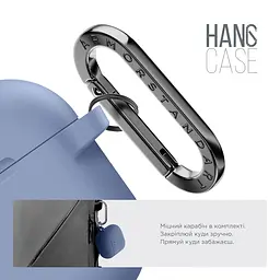 Силіконовий чохол для навушників Apple AirPods 4, Hang Case, фіолетовий, ультратонкий захисний кейс товщиною 2 мм, захист від подряпин, пилу та ударів, компактний, з карабіном для кріплення, ArmorStandart (ARM81282) - мініатюра 4