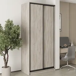 Шафа-купе дводверна MebelStar Стандарт BG 2ДСП 110x45x240 см Аляска сірий (MBS-9950)