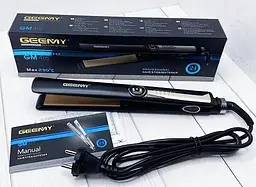 Професійна праска випрямляч Geemy GM-416 з терморегулятором для випрямлення створення локонів Чорний - мініатюра 5