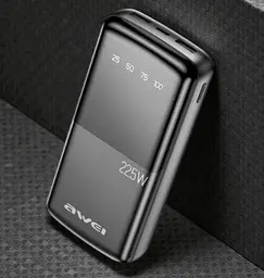 Повербанк Power Bank AWEI P13K портативна батарея зі швидкою зарядкою 22.5W 20000 mAh Чорний - мініатюра 6