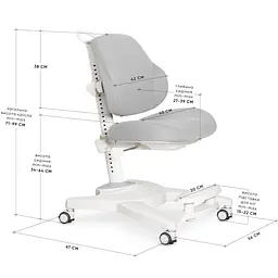 Дитяче крісло Mealux Gravity Grey (Y-612 G)  - мініатюра 3