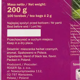 Чай чорний Sir Roger Earl Grey, 100 г (50 шт. х 2 г) (895576) - мініатюра 4