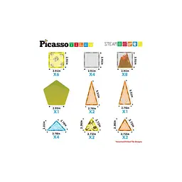 Конструктор Picasso магнітний Tiles Dinosaur Set з 8 фігурками динозаврів 38 деталей (817338028848) - мініатюра 5