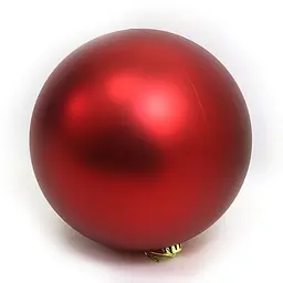 Велика ялинкова куля матова "RED" 25см 0980-25R