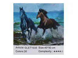 Алмазна мозаїка за номерами Коні 71035_BGLE, 40x50 см