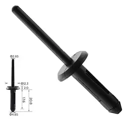 Заклепки пластиковая Volkswagen 17585357701C Ford, Chevrolet 20432975 (C200)