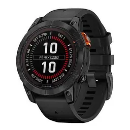 Смарт-годинник Garmin Fenix 7 Pro Solar Slate Grey w. Black Band (010-02777-00/01)