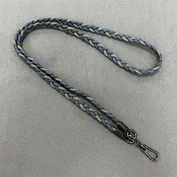 Плетений шнурок (5мм) 120см Black / Green / Blue - мініатюра 2