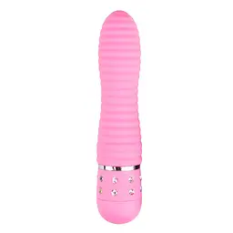 Вібратор ребристий Love Diamond Vibrator рожевий, 11.4 см