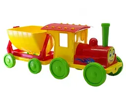 Поїзд-конструктор Doloni-toys, 013115/3, з причепом, червоний