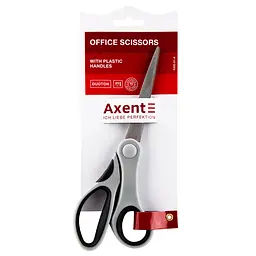 Ножиці офісні Axent Duoton 20см сіро-чорні 6302-01 - мініатюра 3