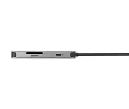 Розгалужувач, кардридер, USB-Хаб Acer 7in1 Grey USB-C — 3xUSB-A3.2/HDMI/USB-C/PD/SD, 0.15 м