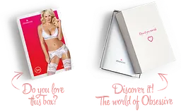 Мереживний комплект білизни Obsessive 810-SEG-1 L/XL White, бюстгальтер, стрінги, пояс для панчіх - мініатюра 8