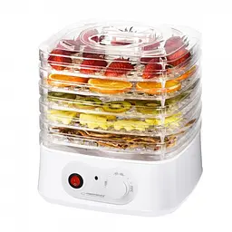 Сушарка овочів та фруктів Esperanza EKD004 Appetissant, White, 250 Вт, вбудований вентилятор, 5 сіток, 8 програм