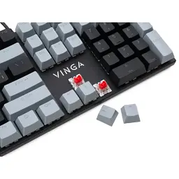 Клавіатура Vinga KBGM-090 LED Red Switch USB Grey/Black (KBGM-090R Grey/Black) - мініатюра 7
