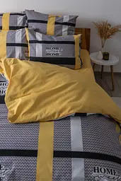 Комплект постільної білизни ТЕП Soft dreams Sunny Life двоспальний сірий з жовтим (2-03858_25875) - мініатюра 4