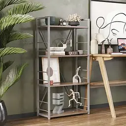 Етажерка 4/60 Ferrum-decor Серії Коннект 120x60x28 сірий ДСП Дуб Сонома Трюфель 16мм (FRD-104252)