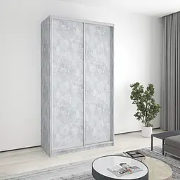 Шафа-купе дводверна MebelStar Стандарт AL 2ДСП 130x45x240 см Бетон (MBS-3576)