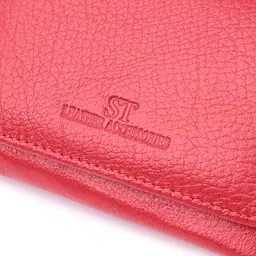 Жіноче портмоне з монетницею із натуральної шкіри ST Leather 22727 червоне - мініатюра 9