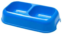 Миска для собак Ferplast Party 18 подвійна пластикова синя 31.5x18х6.6 см 2x600 мл 71118099