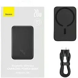 Зовнішній акумулятор Baseus MagSafe магнітний 6000mAh 20W (PPCX020001) чорний - мініатюра 6