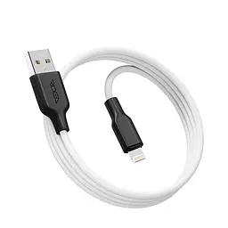 Кабель для заряджання та обміну даними USB Ridea RC-AI21 AirSiliconePro 12W 5V/2.4A USB-Lightning 1 м Біло-чорний