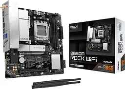 Материнська плата ASRock B850M ROCK WIFI (B850M ROCK WIFI) (Socket AM5, AMD B850, Micro-ATX) - мініатюра 2