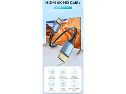 Кабель Vention HDMI Male to Male 4K HD Cable HDMI v2.0 10м Blue (ALHSL) - мініатюра 5