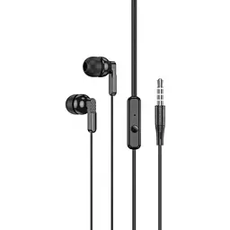 Дротові навушники Hoco M121 Bright universal earphones with microphone, 3.5mm, 1.2m, black