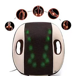 Масажна подушка Maxtop 3D Back для спини і шиї (12 роликів і підігрів)