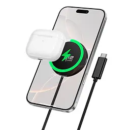 Заряджання Qi2.2 HOCO Fast magnetic wireless fast charger CW63 Pro | 25W Max | - мініатюра 2