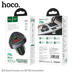 Адаптер автомобільний Hoco with Bluetooth FM Road treasure E51 18W - мініатюра 6
