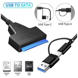 Адаптер USB3.0 Type-A/C HDD 2,5" SATA II/III / SSD Dynamode (DM-AD-SATA-U3) - мініатюра 5