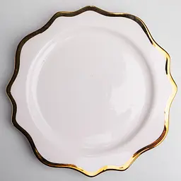 Блюдо сервірувальне порцелянове Antique White 30 см Yiwu HKPP-12