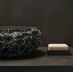 Умивальник Rea Mika накладний 50x38 см gabro black matt REA-U0634 - мініатюра 4