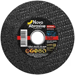 Диск вiдрiзний по металу NovoAbrasive 125мм х 1мм х 22,23мм Extreme 41