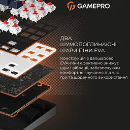 Клавіатура дротова GamePro Genesis Metallic Outemu Red Swithes USB Black (MK110B) - мініатюра 9