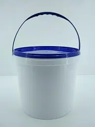 Відро харчове з кришкою 10Л, 10 л, 1 штука, 285x250 мм, колір білий, харчовий поліпропілен для фасування, зберігання та доставки