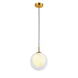 Светильник підвісний Levistella 800P3309-1 CL+WH E27, E27, прозорий скляний плафон, для вітальні - мініатюра 2
