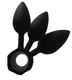 Набір анальних пробок Bathmate Anal Training Plugs, 3шт, чорний - мініатюра 3