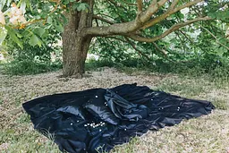 Комплект постільної білизни сатин 100% бавовна Black Silk чорний - двоспальний - мініатюра 5