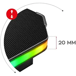 Комп'ютерний стіл Huzaro Hero 2.5 RGB black - мініатюра 6