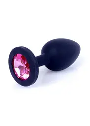 Анальна пробка Jewellery Silicone чорна - мініатюра 2