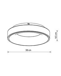 Світильник стельовий Nowodvorski 11210 Nikki Round LED 1x32W 4000K 2700Lm IP20 чорний - мініатюра 5
