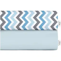 Набір простирадл полуторне Cosas LIGHT BLUE/ZIG BLUE 155х240 см (SetSheet_LightBlue_ZigBlueGrey_155х240)