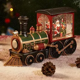 Новорічний нічник XMAS 2110 Snow Water Lantern, лід нічник на батарейках у дитячу | нічник на батарейках (ST) - мініатюра 2