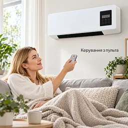 Кондиціонер настінний мобільний Wall Air Cooler 800 Вт - зима-літо - пульт ДУ - мініатюра 2